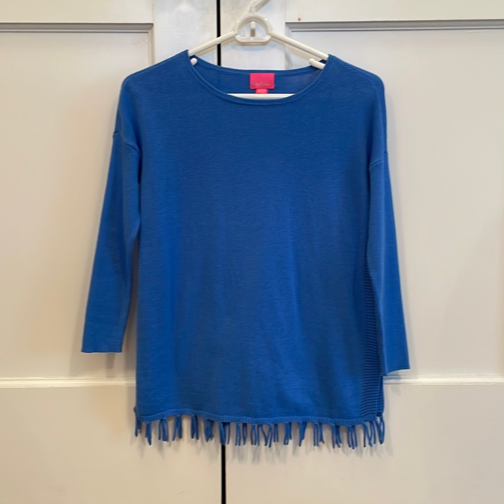 Lilly Pulitzer Girls Ramona Fringe Sweater